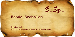 Bende Szabolcs névjegykártya